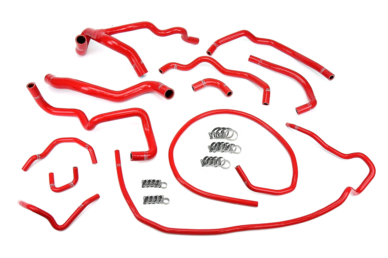 HPS Performance Hps Silicone Radiator And Heater Coolant Hose Kit 57 1512 Red Red - 57-1512-RED